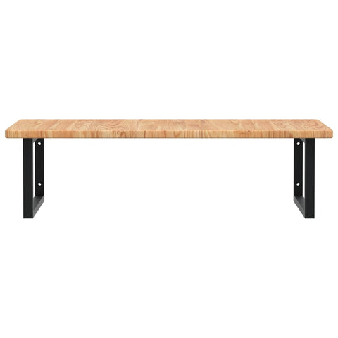 vidaXL Basin Shelf Wall Mounted Steel and Solid Wood Oak