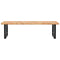 vidaXL Basin Shelf Wall Mounted Steel and Solid Wood Oak