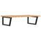 vidaXL Basin Shelf Wall Mounted Steel and Solid Wood Oak