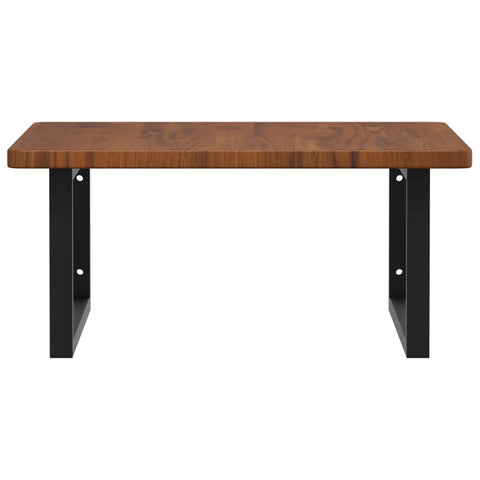 vidaXL Basin Shelf Wall Mounted Steel and Solid Wood Oak