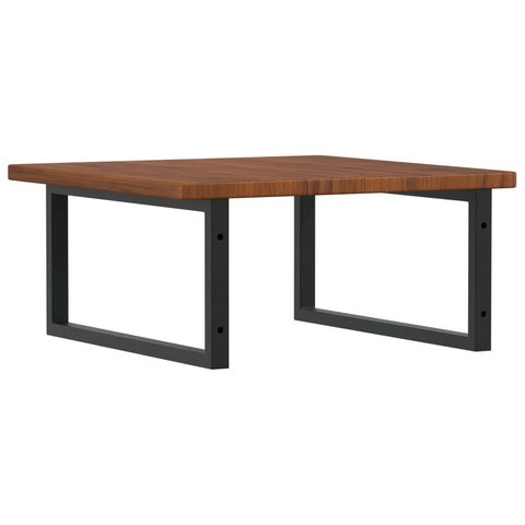 vidaXL Basin Shelf Wall Mounted Steel and Solid Wood Oak