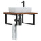vidaXL Basin Shelf Wall Mounted Steel and Solid Wood Oak