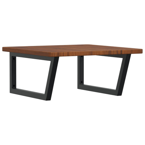 vidaXL Basin Shelf Wall Mounted Steel and Solid Wood Oak