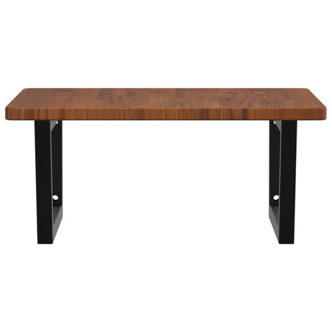 vidaXL Basin Shelf Wall Mounted Steel and Solid Wood Oak