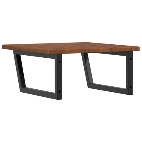 vidaXL Basin Shelf Wall Mounted Steel and Solid Wood Oak