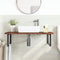 vidaXL Basin Shelf Wall Mounted Steel and Solid Wood Oak