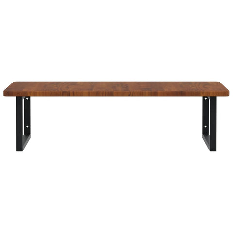 vidaXL Basin Shelf Wall Mounted Steel and Solid Wood Oak