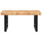 vidaXL Basin Shelf Wall Mounted Steel and Solid Wood Oak