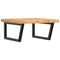 vidaXL Basin Shelf Wall Mounted Steel and Solid Wood Oak
