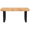 vidaXL Basin Shelf Wall Mounted Steel and Solid Wood Oak