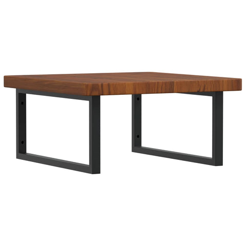 vidaXL Basin Shelf Wall Mounted Steel and Solid Wood Oak