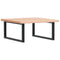vidaXL Basin Shelf Wall Mounted Steel and Solid Wood Beech