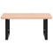 vidaXL Basin Shelf Wall Mounted Steel and Solid Wood Beech