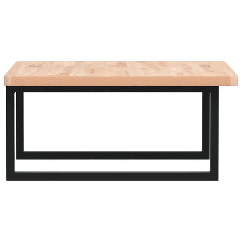 vidaXL Basin Shelf Wall Mounted Steel and Solid Wood Beech