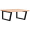 vidaXL Basin Shelf Wall Mounted Steel and Solid Wood Beech