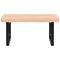 vidaXL Basin Shelf Wall Mounted Steel and Solid Wood Beech