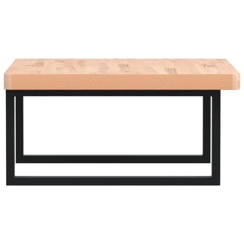 vidaXL Basin Shelf Wall Mounted Steel and Solid Wood Beech