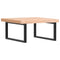 vidaXL Basin Shelf Wall Mounted Steel and Solid Wood Beech