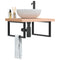 vidaXL Basin Shelf Wall Mounted Steel and Solid Wood Beech