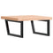 vidaXL Basin Shelf Wall Mounted Steel and Solid Wood Beech