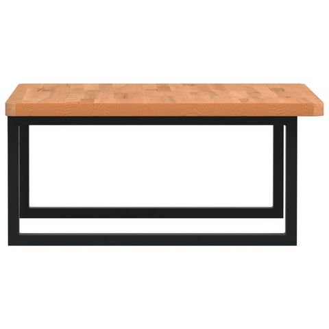 vidaXL Basin Shelf Wall Mounted Steel and Solid Wood Beech