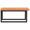 vidaXL Basin Shelf Wall Mounted Steel and Solid Wood Beech