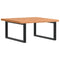 vidaXL Basin Shelf Wall Mounted Steel and Solid Wood Beech