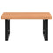 vidaXL Basin Shelf Wall Mounted Steel and Solid Wood Beech
