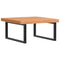 vidaXL Basin Shelf Wall Mounted Steel and Solid Wood Beech