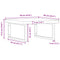 vidaXL Basin Shelf Wall Mounted Steel and Solid Wood Beech