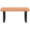 vidaXL Basin Shelf Wall Mounted Steel and Solid Wood Beech