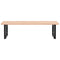 vidaXL Basin Shelf Wall Mounted Steel and Solid Wood Beech