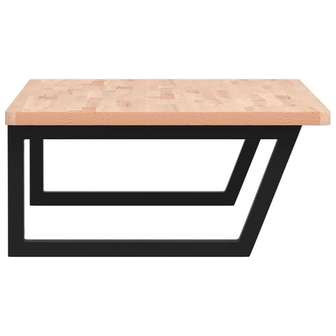 vidaXL Basin Shelf Wall Mounted Steel and Solid Wood Beech