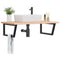 vidaXL Basin Shelf Wall Mounted Steel and Solid Wood Beech