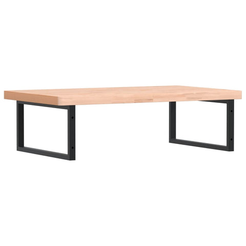 vidaXL Basin Shelf Wall Mounted Steel and Solid Wood Beech