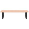 vidaXL Basin Shelf Wall Mounted Steel and Solid Wood Beech