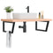vidaXL Basin Shelf Wall Mounted Steel and Solid Wood Beech