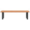 vidaXL Basin Shelf Wall Mounted Steel and Solid Wood Beech