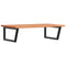 vidaXL Basin Shelf Wall Mounted Steel and Solid Wood Beech