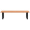 vidaXL Basin Shelf Wall Mounted Steel and Solid Wood Beech