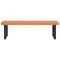 vidaXL Basin Shelf Wall Mounted Steel and Solid Wood Beech