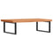 vidaXL Basin Shelf Wall Mounted Steel and Solid Wood Beech