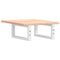 vidaXL Basin Shelf Wall Mounted Steel and Solid Wood Oak