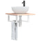 vidaXL Basin Shelf Wall Mounted Steel and Solid Wood Oak