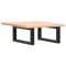 vidaXL Basin Shelf Wall Mounted Steel and Solid Wood Oak