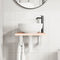 vidaXL Basin Shelf Wall Mounted Steel and Solid Wood Oak