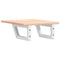 vidaXL Basin Shelf Wall Mounted Steel and Solid Wood Oak