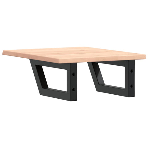 vidaXL Basin Shelf Wall Mounted Steel and Solid Wood Oak