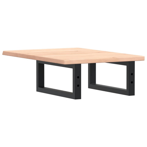 vidaXL Basin Shelf Wall Mounted Steel and Solid Wood Oak