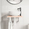 vidaXL Basin Shelf Wall Mounted Steel and Solid Wood Oak